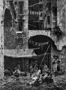 1836 में नेपल्स में हैजा की महामारी। द्वारा अज्ञात कलाकार