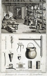 Gruyère और Gerardmer चीज का निर्माण - "" Encyclopédie"" में डाइडरोट और डी'अलेम्बर्ट द्वारा द्वारा अज्ञात कलाकार