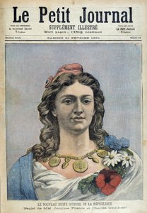 21/02/1891 के "ले पेटाइट जर्नल" में गणतंत्र (मैरिएन) का नया आधिकारिक बस्ट द्वारा अज्ञात कलाकार