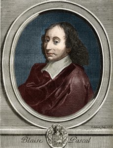 ब्लेज़ पास्कल (1623-1662), फ्रांसीसी भौतिक विज्ञानी, गणितज्ञ और लेखक का चित्र। द्वारा अज्ञात कलाकार