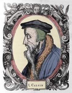 जीन केल्विन (1509-1564), फ्रांसीसी धार्मिक सुधारक और लेखक का चित्र। द्वारा अज्ञात कलाकार