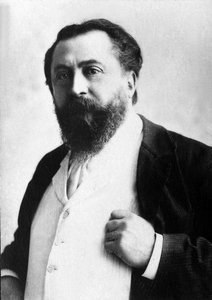 कैटुल मेंडेस का पोर्ट्रेट (1841-1909), फ्रांसीसी कवि। द्वारा अज्ञात फोटोग्राफर
