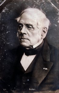 अंग्रेजी संगीतकार डेनियल फ्रेंकोइस एस्प्रिट औबर (1782-1871) फोटोग्राफ का पोर्ट्रेट। 19 वीं सदी। मिलान, बिब्लियोटेका डेल कंज़र्वेटरियो द्वारा अज्ञात फोटोग्राफर