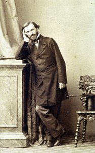 संगीतकार ग्यूसेप वर्डी का पोर्ट्रेट (1813 - 1901)। १८४० के दशक। फोटोग्राफी। द्वारा अज्ञात फोटोग्राफर