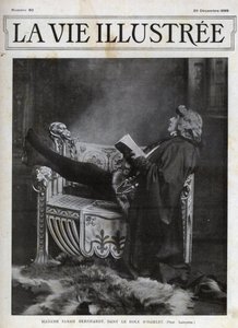 शेक्सपियर द्वारा हेमलेट की भूमिका में सारा बर्नहार्ट (1844-1923) - 1899 के इलस्ट्रेटेड लाइफ का कवर द्वारा अज्ञात फोटोग्राफर