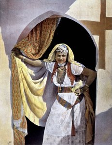 युवा ट्यूनीशियाई महिला। फोटोग्राफी 1893. द्वारा अज्ञात फोटोग्राफर
