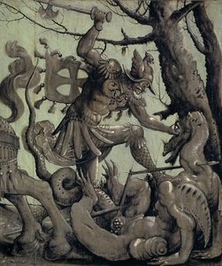 सेंट जॉर्ज फाइटिंग द ड्रैगन, c.1520 (सीमांत पर तापमान)