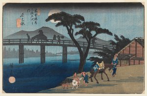 नागकुबो, no.28, श्रृंखला से किसोकेडो हाईवे के उनहत्तर स्टेशनों, 1835-40 (वुड लॉक प्रिंट) द्वारा उटगावा हिरोशिगे