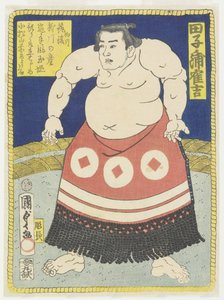 रेसलर Tagonoura Tsurukichi, मार्च 1866 द्वारा उटगावा कुनिसाडा II