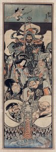 सात भाग्यशाली देवता - सात भाग्यशाली देवता कुनियोशी, उटागावा (1797-1861) द्वारा द्वारा उत्तगवा कुनिओशी