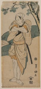 अभिनेता इचिकावा डंजुरो एक समुराई के रूप में, 1769-1825। द्वारा उटगावा खिलौनाकुनी