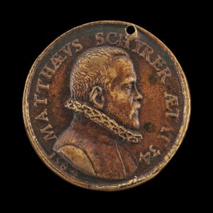 मथौस शायरर, जन्म 1550, प्रिंटर [आगे], 1584। द्वारा वैलेंटाइन चित्रकार