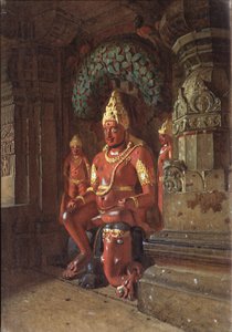 1874 में इंद्र मंदिर में एक विष्णु की मूर्ति द्वारा वासिलि वासिलिविच वीरश्चैगिन