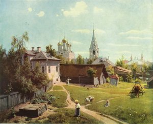 मास्को आंगन, 1878, 1965। द्वारा वासिलिज दिमित्रिक पोलेनोव