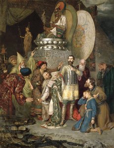 बातू खान के शिविर में चेरनिगोव के राजकुमार माइकल, 1246 1883। द्वारा वसीली स्मिरनोव
