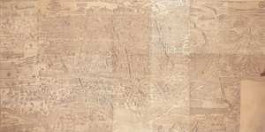 काहिरा का नक्शा, एक पक्षी की आंखों का दृश्य, 1549 द्वारा वेनिस स्कूल