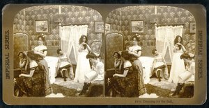 &39;ड्रेसिंग फॉर द बॉल&39;, c.1900 (सीपिया फोटो) (473245 भी देखें) द्वारा वर्मोंट, यूएसए एचसी व्हाइट कंपनी
