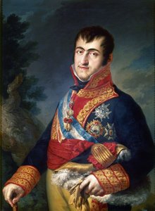 1814-1815 में स्पेन के राजा फर्डिनेंड VII का चित्रण
