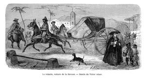 कैरिज, हवाना, क्यूबा, 1859। द्वारा विक्टर एडम
