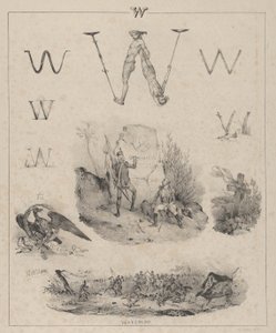 पत्र डब्ल्यू: वाशिंगटन, वग्राम, वाटरलू, 1833। द्वारा विक्टर एडम