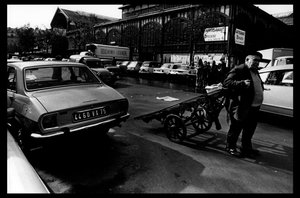 अगस्त 1971 के विध्वंस से ठीक पहले लेस हॉलेस डे पेरिस (बी/डब्ल्यू फोटो)