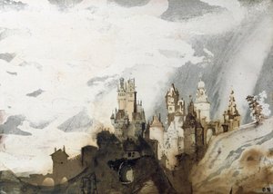 Le Gai Chateau (कलम und स्याही, धोने और कागज पर wc) द्वारा विक्टर ह्यूगो
