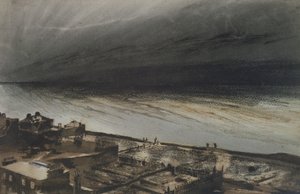 मरीन-टेरेस, जर्सी, 1855 (कागज पर चारकोल, पेंसिल और गौचे) द्वारा विक्टर ह्यूगो