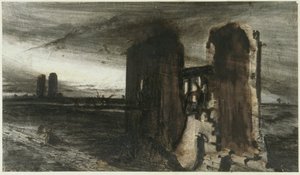 एक लैंडस्केप में खंडहर, 1870