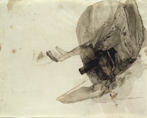 शीर्षकहीन, c.1853-5 (कागज पर स्याही धोना) द्वारा विक्टर ह्यूगो
