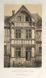 ... पी एल। 25, Maison En Bois Sculpte A Cravan Yonne, 1860 में प्रकाशित। द्वारा विक्टर पेटिट
