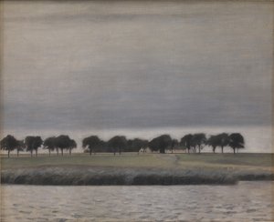 Solregn के लिए प्रारंभिक अध्ययन। लेक जेंटोफेट, 1903। द्वारा विल्हेम हैमरशोई