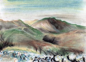 लेक डिस्ट्रिक्ट, 2005 की पहाड़ियाँ (कागज़ पर पेस्टल्स) द्वारा विंसेंट अलेक्जेंडर बूथ