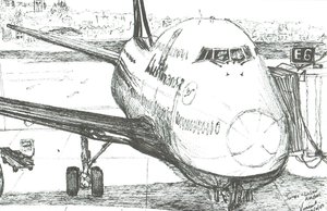 लोगान हवाई अड्डे पर जंबो जेट, 2003 द्वारा विंसेंट अलेक्जेंडर बूथ