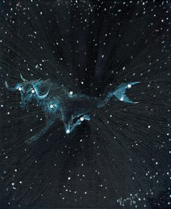 स्टार साइन मकर, 2016, (कैनवास बोर्ड पर तेल) द्वारा विंसेंट अलेक्जेंडर बूथ