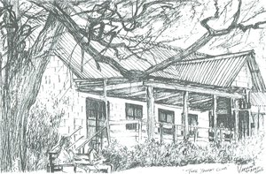 नाइवाशा झील पर यॉट क्लब; केन्या; 2006; (कागज पर स्याही) द्वारा विंसेंट अलेक्जेंडर बूथ