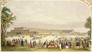 महान प्रदर्शनी, 1851: वास्तुकार जोसेफ पैक्सटन द्वारा डिजाइन की गई इमारत का दृश्य