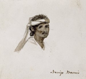 नवाजो योद्धा, 1869-1871 (जल रंग)