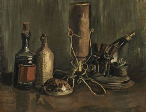 स्टिल लाइफ विथ बॉटल्स एंड शेल, 1884। द्वारा विन्सेंट वैन गॉग