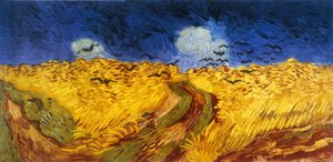 बीहड़ों के साथ गेहूँ का खेत द्वारा Vincent van Gogh