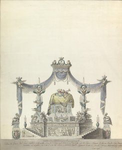 महारानी कैथरीन द ग्रेट ऑफ़ रशिया साइड एलिवेशन का कैटाफ़ाल्क।, 1796।
