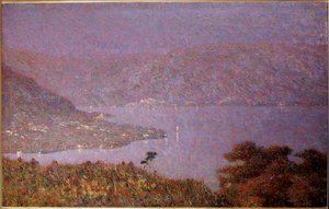 प्यार का मोती (नेबियोलिना सुल लागो) (झील पर धुंध, झील पर धुंध) विटोर ग्रुबिसी डी ड्रैगन द्वारा चित्रकारी (1851-1920) 1896 मंद 33,5x51 सेमी मिलान, गैलेरिया डी'आर्टे मॉडर्न