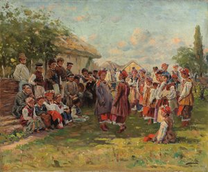 एक यूक्रेनी गांव में त्योहार, सी। 1882-1917