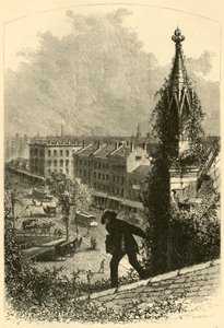 मेन स्ट्रीट, बफ़ेलो, सेंट पॉल चर्च से, 1872।
