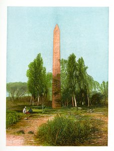 हेलियोपोलिस, ओबिलिस्क, मिस्र, c1870।