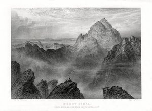 माउंट सिनाई: जेबेल मूसा, जैसा कि जेबेल कथरीना, 1887 से देखा जाता है।