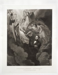 अब्राहम लिंकन, द मार्टियर, विक्टरियस, जॉन सार्तिन (1808-97) द्वारा उत्कीर्ण, c.1866 द्वारा डब्ल्यूएच हरमनस
