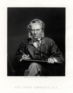 सर एडविन हेनरी लैंडसीर 1802-1873, ब्रिटिश चित्रकार, 19 वीं शताब्दी द्वारा डब्ल्यू। हॉल
