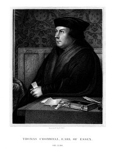थॉमस क्रॉमवेल, प्रथम अर्ल ऑफ एसेक्स, अंग्रेजी राजनेता, 1823। द्वारा डब्ल्यू। हॉल