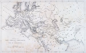शारलेमेन के समय में महान साम्राज्य, c.1850 द्वारा डब्ल्यू ह्यूजेस