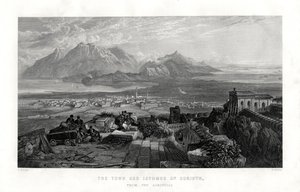 एक्रोपोलिस, ग्रीस, 1887 से कुरिन्थ का शहर और इस्मत
